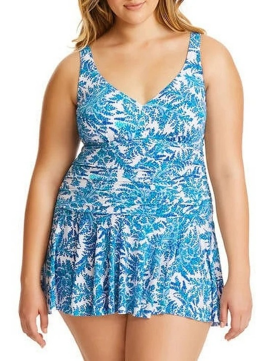 Catalina Other - Catalina Blue & White Printed Swimdress size XL